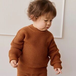 Jamie Kay Rust Knit Sweater Size 1Y